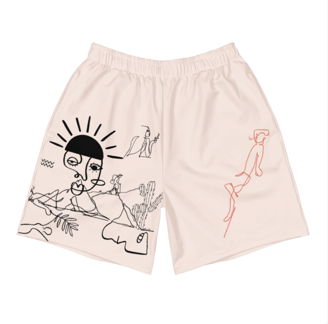 All-Over Print Unisex Athletic Long Shorts